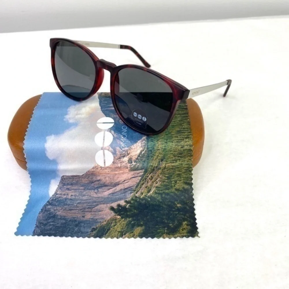 KOMONO Urkel Tortoise Silver Sunglasses NEW